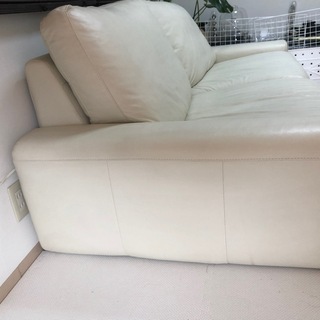 定価35万円☆Leather World☆レザーワールド 本革3人掛けソファ☆レザークッション3個付きセット☆クリーニング済み☆美品