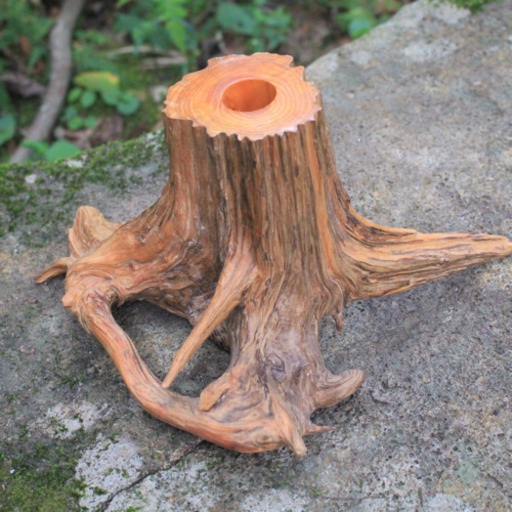 職人手作り▪️ヒノキの木の根の一輪挿し