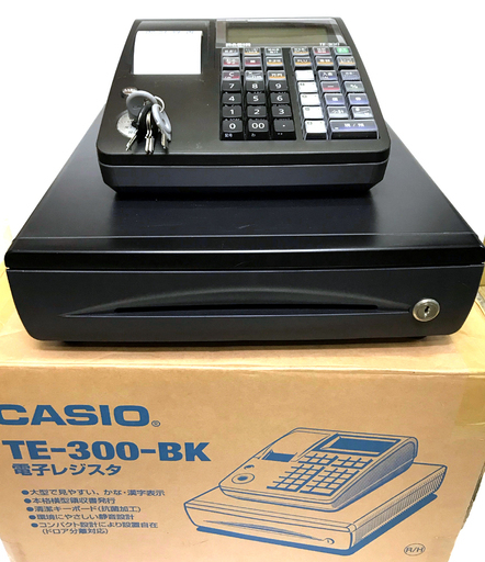 ☆CASIO レジスター TE-300　新品ロール紙5個おまけ付き