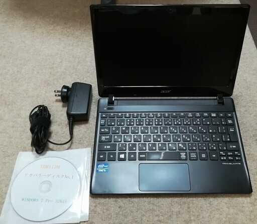 値下げいたしました！Acer軽量ノートパソコンTravelMate (CPU⇒i5-3337U搭載)