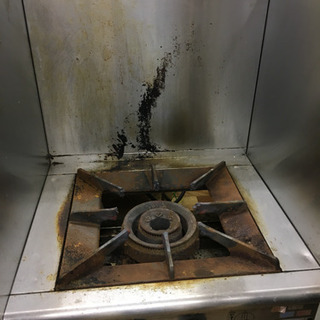 出汁取り用で使用していたローレンジガス機器と寸胴のセット