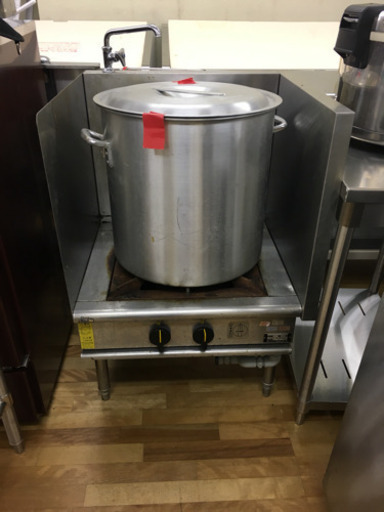 出汁取り用で使用していたローレンジガス機器と寸胴のセット 出汁取り用で使用していたローレンジガス機器と寸胴のセット