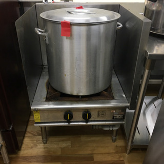出汁取り用で使用していたローレンジガス機器と寸胴のセット