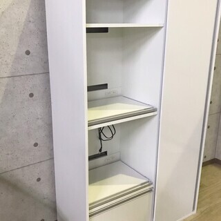 K9*5 食器棚 白 ホワイト スライド式 キッチンボード