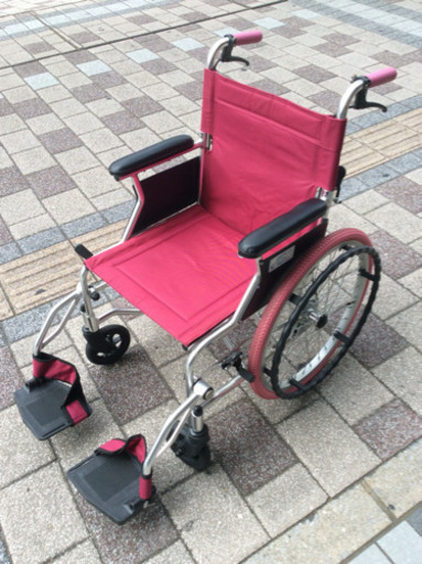 R▽取りに来てくれる方歓迎‼︎チノンズ 自走式車椅子 パレット ピンク