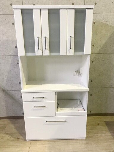 R*635 ニトリ 食器棚 キッチンボード ホワイト