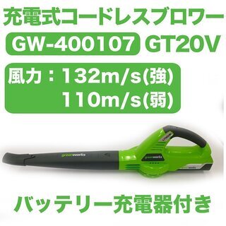 greenworks GT20Vコードレス ブロアー GW-40...