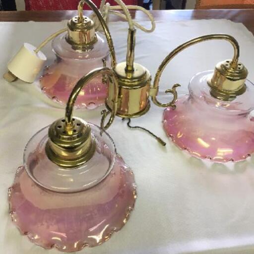 【値下げしました！！】ガラスシェード 照明器具 シャンデリア