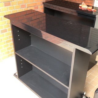 カウンターテーブル　ブラック　イス4脚セット