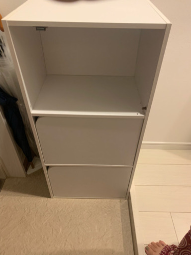 訳あり ニトリ 横置き 扉付きカラーボックス ホワイト ミオ 浦和の収納家具 カラーボックス の中古あげます 譲ります ジモティーで不用品の処分
