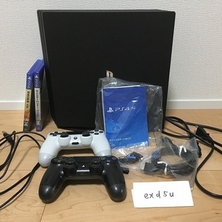 PS4pro 1TB 本体 コントローラ2個 ソフト2本セット