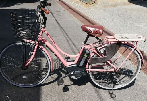 YAMAHA PAS Ami★電動自転車26インチ　カゴ付き　ピンク