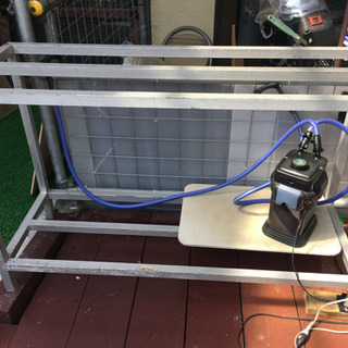 フルオーダー120㌢水槽台2段式＋ガラス水槽8本