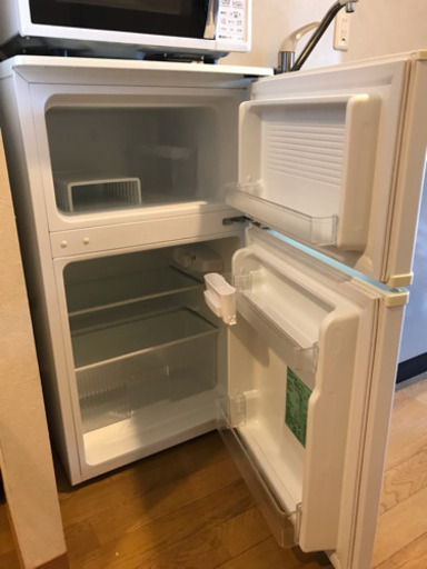 2ドア冷凍冷蔵庫 90L 単身用 2カ月使用