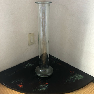 ガラス　筒型　花瓶