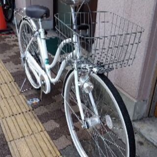 美品☆AGENDA 27吋ファミリーサイクル シングル/LEDオート/ホワイトx 