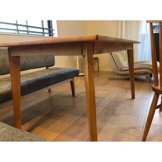 A75605 モモナチュラル ダイニング3点セット テーブル+チェア2脚 W1400