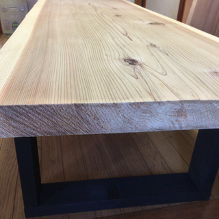 値下げ☆特大 W210サイズ 一枚板ダイニングローテーブル 近場無料配送可能です。