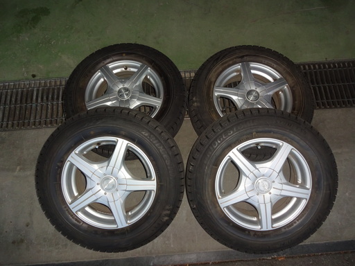 タイヤ、ホイール 185/70R14 BS BLIZZAK VRX 社外5穴マルチアルミ付き