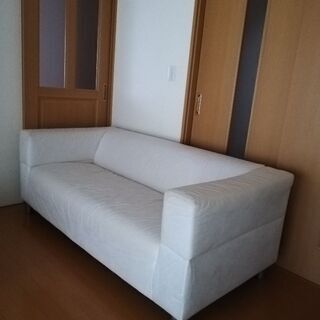 IKEA3人ソファー＋カバー付き