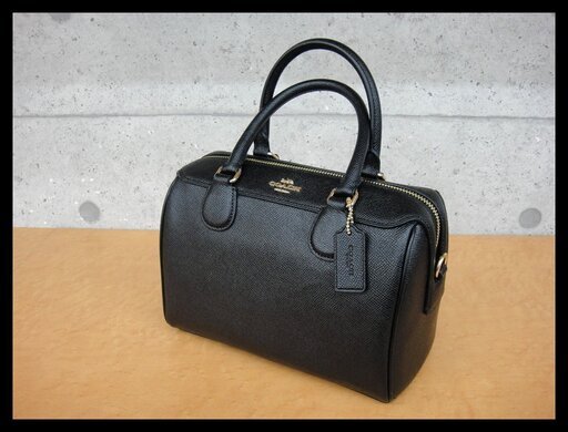 美品 コーチ ハンドバッグ F32202 ブラック ショルダーストラップなし COACH 【モノ市場安城店】