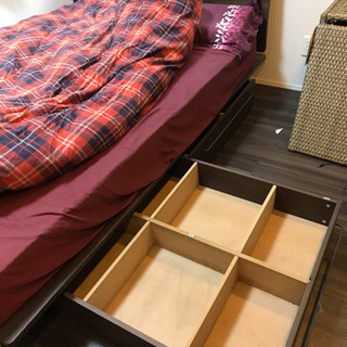 無印良品 ダブルベット 2万円 収納付き（マットレスこみ）ベット 