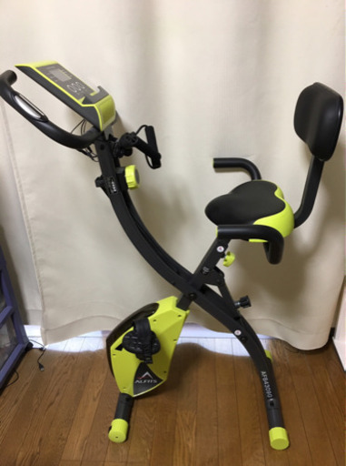 フィットネスバイク ALINCO(アルインコ) AFB4309G 心拍数測定 ペダリング角度調節 エクササイズバンド・スマホトレー付き 折りたたみ可能