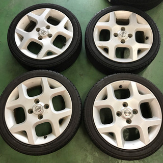 モコ使用 日産純正ワッフルデザイン アルミホイール 165/50R15 