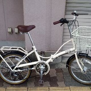 ASTERISK[アスタリスク]20吋 折り畳み自転車 外装6段/LEDオート/ミルクホワイト