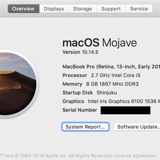 値下げ！MacBook Pro 2015 Retina 13-inch CTO USキーボード