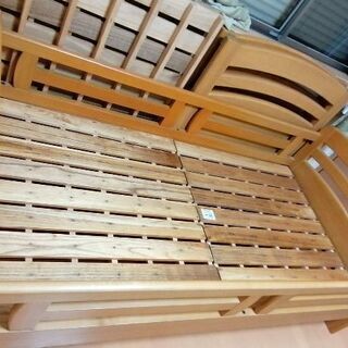 木製　二段ベッド　梯子付き