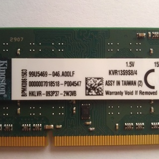 ノートパソコン用メモリ　4GB　Kingstn　DDR3-133...