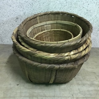 竹製 かご 籠 竹籠 竹かご 6個セット