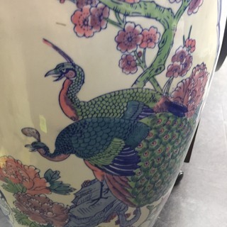 美品孔雀花瓶※インテリア※置物中古品