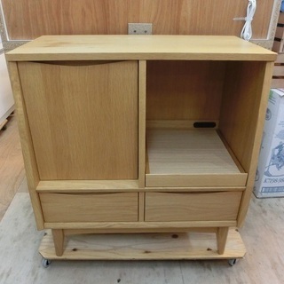 【販売終了しました。ありがとうございます。】北欧テイスト  キッチン収納家具  中古品　/　レンジ台　/　キッチン　カウンター　