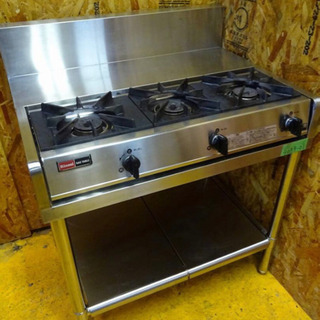 4089-01）リンナイ 業務用3口ガスコンロ 2016年製 RSB-306SV 都市ガス ガス