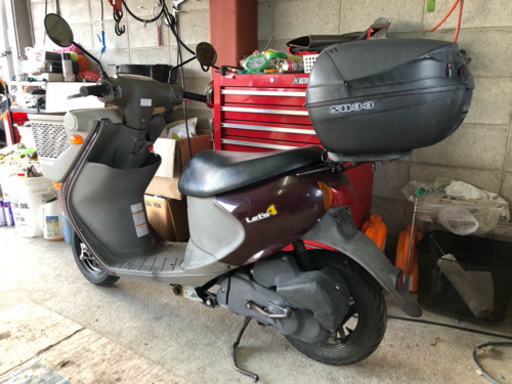 ☆安心の点検軽整備☆スズキ レッツ4バスケット CA43A ワイン 前カゴ.後