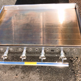 業務用 4連厚さ1cm鉄板 美品 都市ガス使用