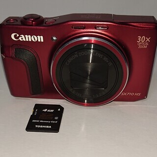 Canon】 PowerShot SX710 HS レッド SDカード付
