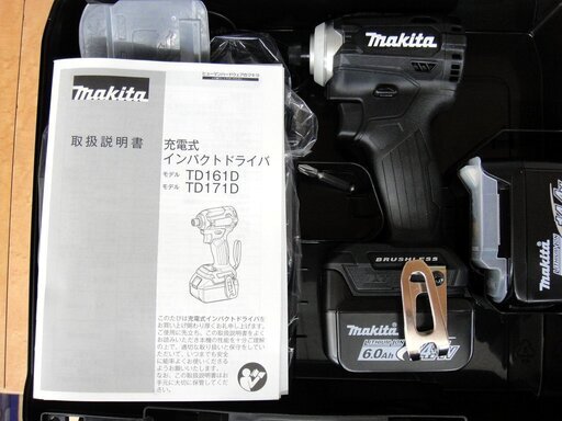 新品 makita マキタ 充電式インパクトドライバ TD161DRGXB ブラック 黒色 14.4V 6.0Ah 【モノ市場安城店】
