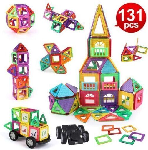 マグネットブロック磁気おもちゃ磁石ブロックマグネットおもちゃ知育玩具 131pcs Minima 滝野のおもちゃ ブロック の中古あげます 譲ります ジモティーで不用品の処分