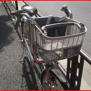 ★リサイクル＜中古車＞・旧年式・丸石・子供乗せ・24/26インチ・ふらっか～ずコモ・ピンク