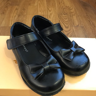 17㌢ 女の子 入学卒園使用 黒い靴