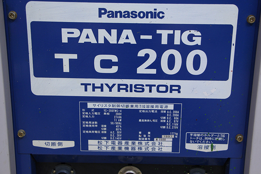 パナソニックＰＡＮＡ-ＴＡＧ　YC-200TWC-4 プラズマ交直両用兼用溶接機(9ED3384nxxYGG)