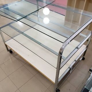 全面ガラス　開放型　ショーケース　三段式　什器　在庫2点　