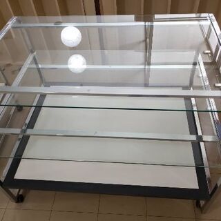 全面ガラス　開放型　ショーケース　三段式　什器　在庫2点　