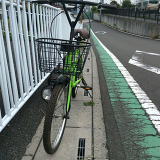 【中古自転車】20インチ   (黄緑色)  