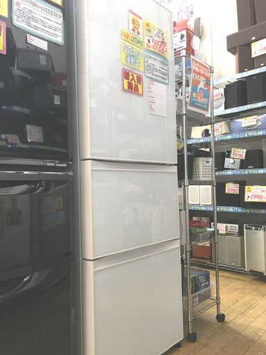 2014年製 TOSHIBA ノンフロン冷蔵庫 375L ファミリー冷蔵庫 3枚扉/3ドア ホワイト/白 GR-G38SXV