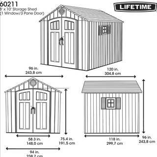 コストコ　Lifetime 大型倉庫（新品） キングサイズ 屋外物置 245cm×305cm