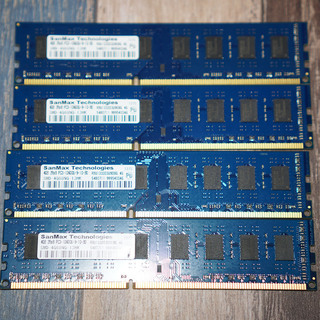 メモリ DDR3 4GB PC3-10600U SanMax 4枚組